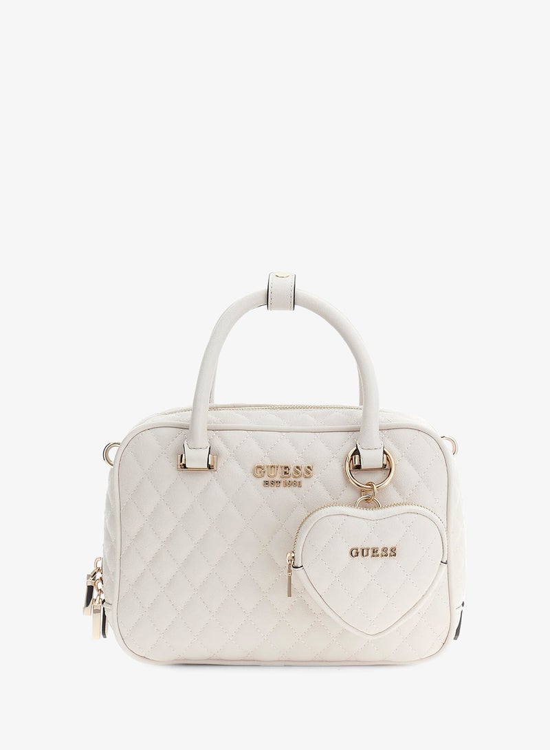 GUESS Atabey Top Handle Box Satchel Bag - Image 1